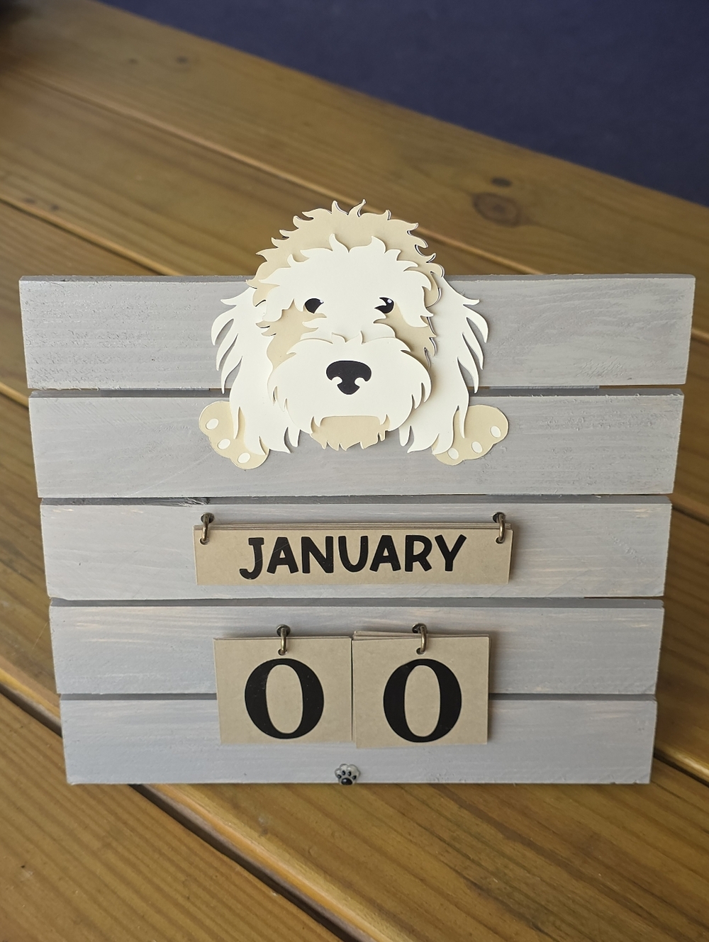 3D GOLDENDOODLE  Perpetual Calendar (Includes 50% Donation)